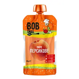 Пюре фруктовое Bob Snail Персик, пастеризованное, 250 г (890857)