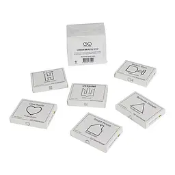 Набір дерев'яних головоломок Wooden mini puzzle set #2 set2en 6 штук