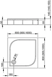 Душовий піддон Radaway Delos C 100x100 + панель 4C11170-03 - мініатюра 4