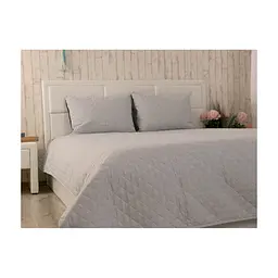 Покривало Руно двостороннє декоративне Velour Grey ромб 220х240 см (330.55_Grey ромб) - мініатюра 2