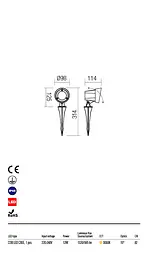 Ландшафтний світильник ZIGGY PR LED COB 12W IP65 DG 3000K(5.1.2) Redo 90110 - мініатюра 3