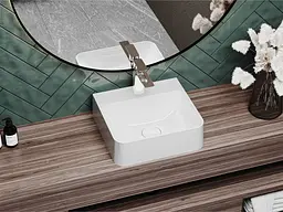 Умивальник Miraggio SEED (0000238) Miramarble, Глянцевий, Врізний/Накладний, Білий - мініатюра 6