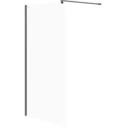 Душова кабіна Cersanit Mille Walk-in чорна 1000x200 S161-003, прозорий, чорний