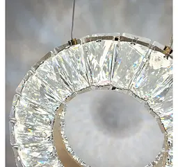 Одинарний кришталевий LED-підвіс Artlight 7270/200GD кільце, золото, 14 Вт - мініатюра 7