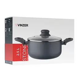 Каструля з кришкою VINZER Stone Induction Line VZ-50445 2.5 л 20 см синя - мініатюра 4