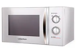 Мікрохвильова піч Liberton LMW-2380M White, 800W, 23 л, 5 рівнів потужності, керування поворотним перемикачем, діаметр поворотного столу 27 см
