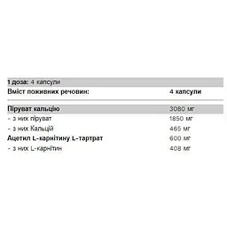 Жироспалювач Pure Gold Protein Pyruvate Two 120 caps - мініатюра 2