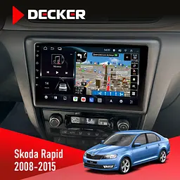 Штатна магнітола Skoda Rapid 2013-2018 Decker D9-011 4x64, DSP, 4G, 360 Decker (НФ-00006361)