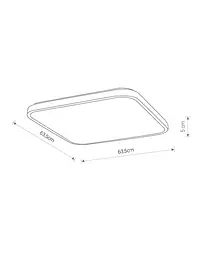 Світильник стельовий Nowodvorski 10987 Agnes Square LED Pro 1x64W 3000K 5600Lm IP44 чорний - мініатюра 3