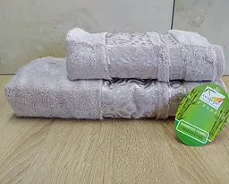 Набір турецьких бамбукових махрових рушників Cestepe 50х90+70х140 Bamboo Damaks Lila
