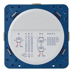 Душова система прихованого монтажу з термостатом Grohe Grohtherm Smartcontrol New Tempesta 250 UA26415SC10, Чорний матовий - мініатюра 12