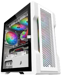 Корпус 1stPlayer T3-WH-4F1-W FRGB White - мініатюра 2