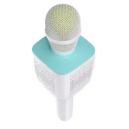 Портативна колонка-мікрофон HOCO BK5 Cantando karaoke microphone 5W Blue (6931474742308) - мініатюра 4