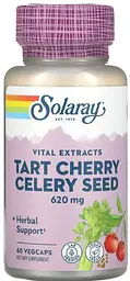 Екстракт вишні та насіння селери Solaray Tart Cherry Celery Seed 60 вегетаріанських капсул