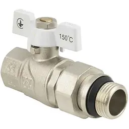 Кран кульовий з американкою RAFTEC 3/4" (з антипротіканням) DN20, PN40, WRB-2, метелик, WHITE