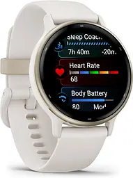 Смарт-годинник Garmin Vivoactive 5 Cream Gold Aluminum Bezel with Ivory Case and Silicone Band (010-02862-5B) - мініатюра 5