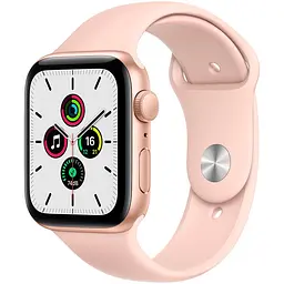 Смарт-годинник Apple Watch SE GPS 44 mm Gold спортивний ремінець рожевий пісок (Grade C) Seller Refurbished