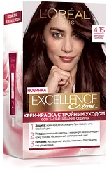 Фарба для волосся L’Oréal Paris Excellence Creme, відтінок 4.15 (морозний шоколад), 176 мл (A9949300)