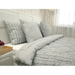 Ковдра зимова євро силіконова Руно Grey Braid 200х220 см сіра - мініатюра 9