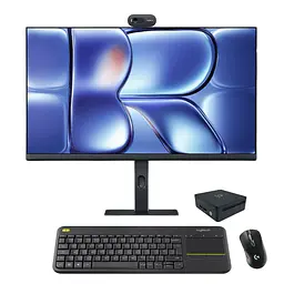 Комплект ПК офісний максимум: Міні-Пк Ryzen 7 / 16GB / 512GB + Монітор 27″ Xiaomi Redmi A27Q 120 Гц + Logitech клавіатура, миша + веб-камера