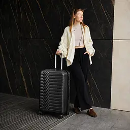 Валіза з поліпропілену Fashion 131 велика 92л чорна (131-L-Black) - мініатюра 7