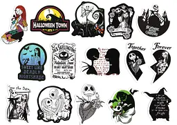 Стікерпак Набір наліпок Кошмар перед Різдвом The Nightmare Before Christmas 100 штук - мініатюра 7