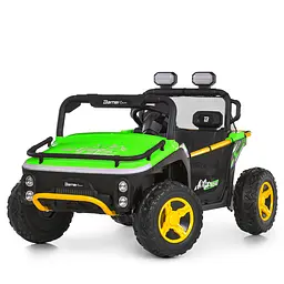 Електромобіль джип 24V7Ah 2x65W EVA шкіра MP3/USB/Bluetooth зелений (M 6282EBLR-5 24V)