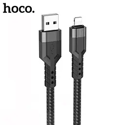 Кабель HOCO U110 charging data cable for Lightning/2,4A/1,2m чорний