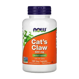 Травы Now Foods Кошачий коготь, 500 мг, Cat's Claw, 100 вегетарианских капс (NOW-04618)