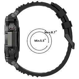 Силіконовий ремінець Primolux для смарт-годинника Amazfit T-Rex Ultra (A2142) Black - мініатюра 6