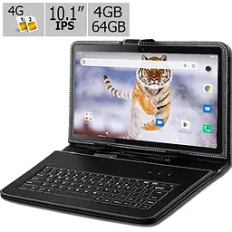 Планшет та чохол-клавіатура Adronix S 464 LTE IPS 10.1" 4GB/64GB Black (1380) - мініатюра 2