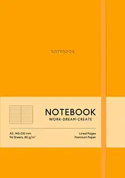 Блокнот «Notebook» у лінію (помаранчевий)