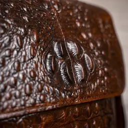 Сумка чоловіча з тисненням під крокодила 14698 Vintage коричнева - мініатюра 7
