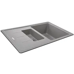 Гранітна мийка Globus Lux Izeo сiрий камiнь 780x500мм-А0005 000010665, Сірий - мініатюра 3