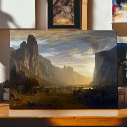 Інтер'єрна картина Краєвид долини Йосеміті, Альберт Бірштадт, Albert Bierstadt, репродукція картини, 60×90 см (id7005) - мініатюра 3