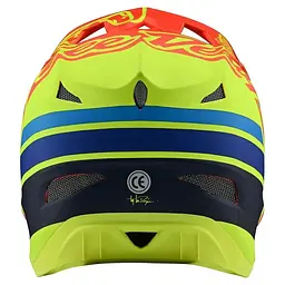 Велошолом Troy Lee Designs D3 Fiberlite Silhoette L Orange/Yellow (1106-198757024) - мініатюра 3