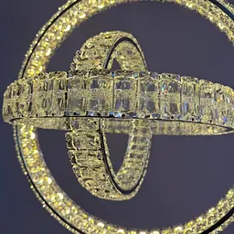 Люстра кришталева на тросах Led Linisoln 009-50*40*30 метал, кришталь LЕD 90Вт 120-50 см - мініатюра 3