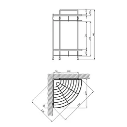 Полиця для ванної кімнати Kroner KRM Rizze - ACC329-2 (CV022913) - мініатюра 4