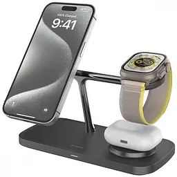 Бездротовий ЗП Proove Magnetic Field Pro 3 in 1 Qi2 black - мініатюра 3