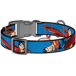 Нашийник для собак Waudog Nylon з QR паспортом Сила Супермена р.L 25 мм 33-49 см (282-1079) - мініатюра 2