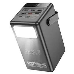 Батарея універсальна HOCO 100000mAh Endure 22.5W PD, QC, LED Lamp, Black (DB03 / 714721) - мініатюра 3