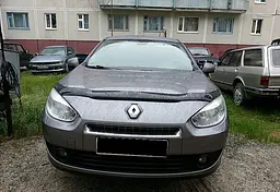 Дефлектор капоту мухобійка для RENAULT Fluence 09-, седан, темний