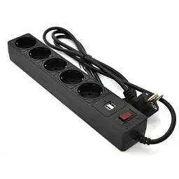 Мережевий фільтр живлення Patron 1.8m (SP-52) + 2 USB 2.0, 2.1A , 5 роз. BLACK (EXT-PN-SP-52-USB)