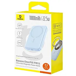 Портативний ЗП Power Bank Baseus EnerFill FM11 Ultra-Mini 22.5W з БЗП 10000mAh (PPFM11-1022) Galaxy Blue - мініатюра 2
