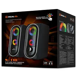 Акустична система REAL-EL S-110 USB Black - мініатюра 8