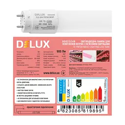 Лампочка Delux Fresh Meat FLE-004 9 Вт 0.6m_T8 230В G13 EM (90023249) - мініатюра 4