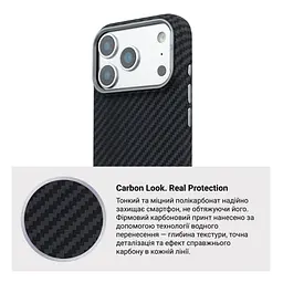 Чохол до мобільного телефона Armorstandart LikeCarbon2 MagCase Apple iPhone 17 Pro Max вугільно-чорний (ARM86259) - мініатюра 7