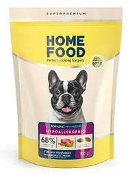 Гіпоалергенний корм для собак малих та середніх порід Home Food з телятиною та овочами 0,7кг