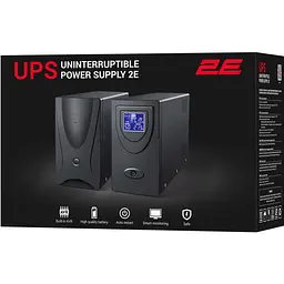 Джерело безперебійного живлення 2E DD2000, 2000VA/1200W, LCD, USB, 2xSchuko - мініатюра 4