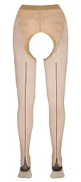 Колготки з відкритим пахом Cottelli Legwear, 3 (бежевий) - мініатюра 5